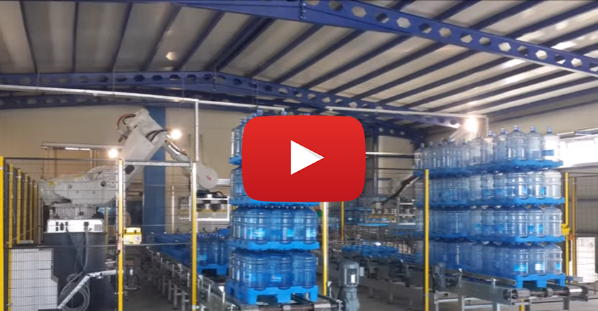 19 Liters (5 Gallon) Water Bottle Palletizing De-Palletizing Robot